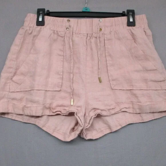 Guess Bermuda Shorts Salmon Pink Women Size | S - Picture 2 of 9
